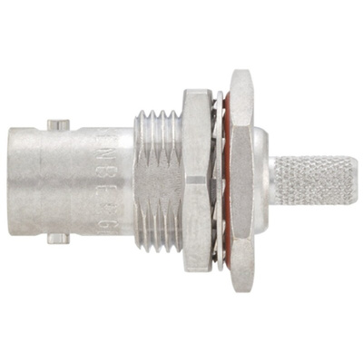 Rosenberger BNC Series, jack Panel Mount BNC Connector, 50Ω, Crimp Termination, Straight Body