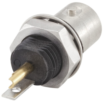 Rosenberger BNC Series, jack Panel Mount BNC Connector, 50Ω, Solder Termination, Straight Body