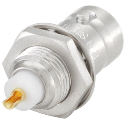 Rosenberger BNC Series, jack Panel Mount BNC Connector, 50Ω, Solder Termination, Straight Body