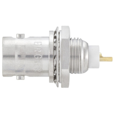 Rosenberger BNC Series, jack Panel Mount BNC Connector, 50Ω, Solder Termination, Straight Body