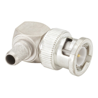 Rosenberger BNC Series, Plug Cable Mount BNC Connector, 75Ω, Crimp Termination, Right Angle Body