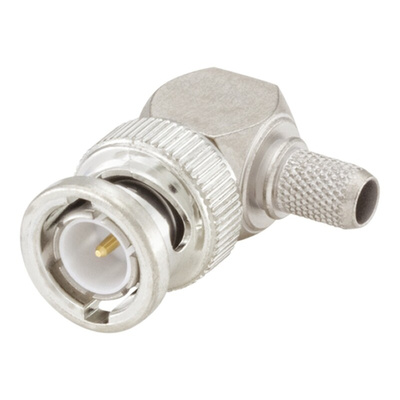 Rosenberger BNC Series, Plug Cable Mount BNC Connector, 75Ω, Crimp Termination, Right Angle Body