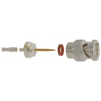 TE Connectivity BNC Series, Plug Cable Mount BNC Connector, 50Ω, Crimp Termination, Straight Body