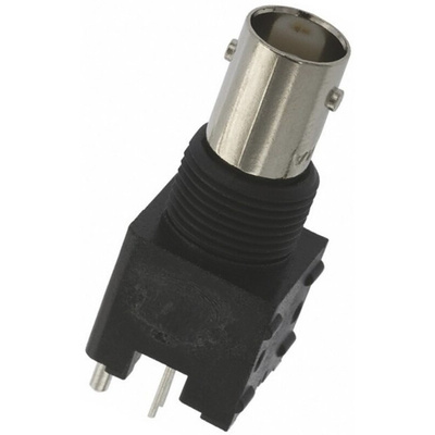 TE Connectivity BNC Series, jack PCB Mount BNC Connector, 50Ω, Through Hole Termination, Straight Body