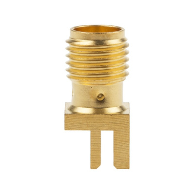 Cinch Connectors SMA Series, jack Edge Mount SMA Connector, 50Ω, Solder Termination, Straight Body