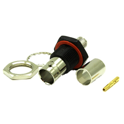 COAX Connectors, jack Panel Mount BNC Connector, 75Ω, Crimp Termination, Straight Body