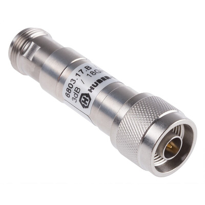 50Ω RF Attenuator N Connector N Plug to N Socket 0.8 dB, 3 dB, Operating Frequency 18GHz
