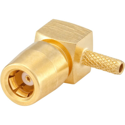 Rosenberger, jack Cable Mount SMB Connector, 50Ω, Crimp, Solder Termination, Right Angle Body