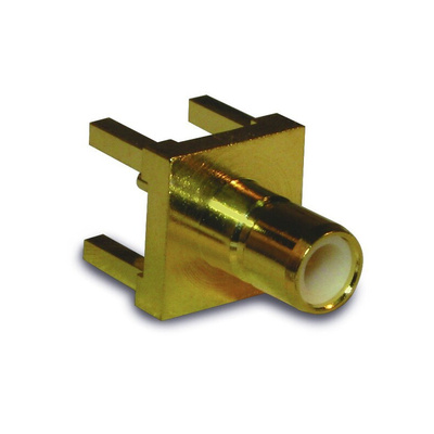 Amphenol RF, jack Through Hole SMB Connector, 50Ω, Solder Termination, Straight Body
