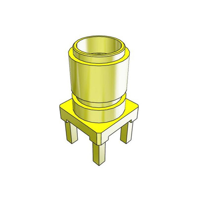 Samtec SMA Series, jack PCB Mount SMA Connector, 50Ω, Solder Termination, Straight Body