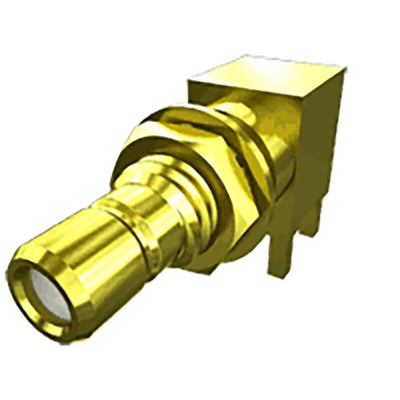 Samtec SMB5 Series, jack PCB Mount SMB Connector, 50Ω, Through Hole Termination, Right Angle Body