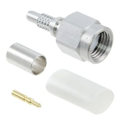 Hirose HRM Series, Plug SMB Connector, 50Ω, Solder Termination, Straight Body