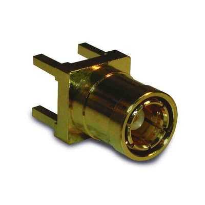 Amphenol RF SMB Series, Plug Through Hole SMA Connector, 50Ω, Solder Termination, Straight Body