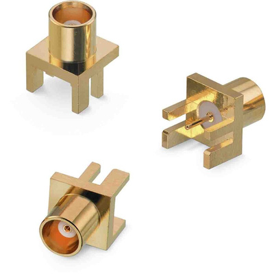 Wurth Elektronik WR-MCX Series, jack Surface Mount MCX Connector, 50Ω, Solder Termination, Straight Body