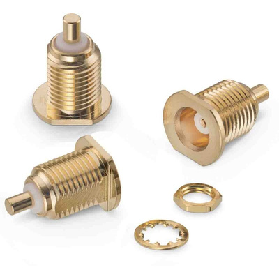 Wurth Elektronik WR-MCX Series, jack Bulkhead MCX Connector, 50Ω, Straight Body
