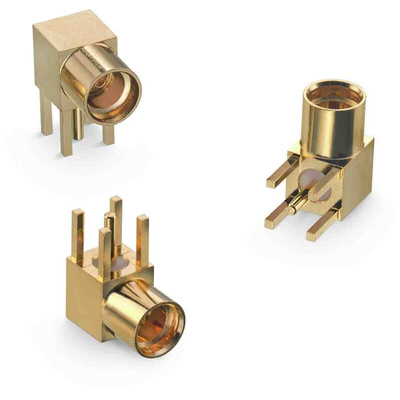 Wurth Elektronik WR-MMCX Series, jack Through Hole MMCX Connector, 50Ω, Solder Termination, Right Angle Body