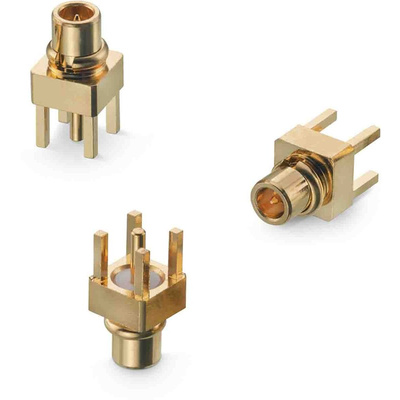 Wurth Elektronik WR-MMCX Series, Plug Through Hole MMCX Connector, 50Ω, Solder Termination, Straight Body