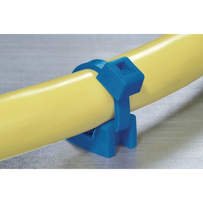 HellermannTyton Blue Cable Tie Mount 11.8 mm x 17.8mm, 6.4mm Max. Cable Tie Width