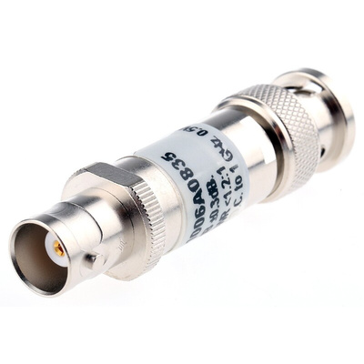 50Ω RF Attenuator Straight BNC Connector BNC Plug to BNC Socket 6dB, Operating Frequency 0 → 1GHz