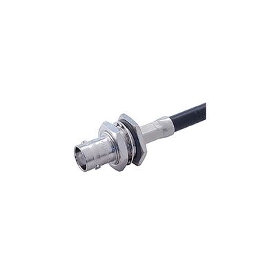 Huber+Suhner 24_BNC-75-4-3/133_NE Series, jack Cable Mount BNC Connector, 75Ω, Crimp Termination, Straight Body