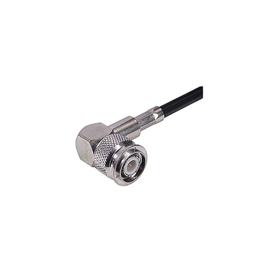 Huber+Suhner 16_TNC-50-3-18/133_NE Series, Plug Cable Mount TNC Connector, 50Ω, Crimp Termination, Right Angle Body