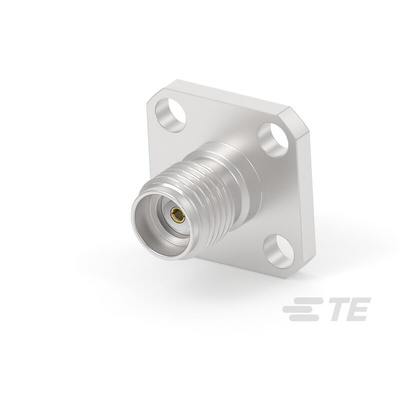 TE Connectivity, jack Flange Mount SMA Connector, 50Ω, Screw Termination, Straight Body
