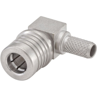 Rosenberger QMA Series, Plug Cable Mount, 50Ω, Solder Termination, Right Angle Body
