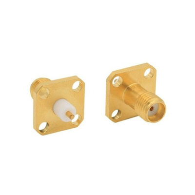 Bulgin, jack Flange Mount Circular Coaxial Connector, Jack Screw Termination, Straight Body
