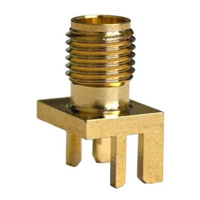 Mueller Electric, jack Edge Mount SMA Connector, Solder Termination, Straight Body