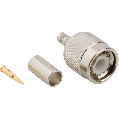 Amphenol RF Plug Cable Mount TNC Connector, Crimp Termination, Straight Body