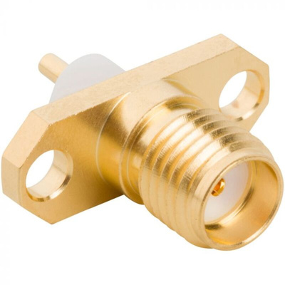 Amphenol RF, jack Panel Mount SMA Connector, Solder Termination, Straight Body