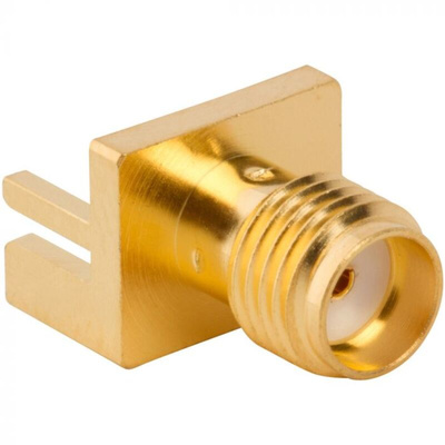 Amphenol RF, jack End Launch SMA Connector, Solder Termination, Straight Body