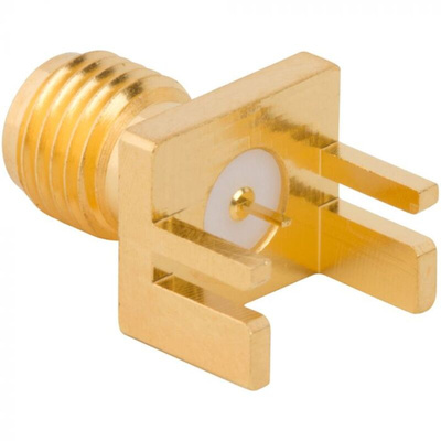 Amphenol RF, jack End Launch SMA Connector, Solder Termination, Straight Body