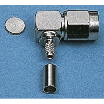 Telegartner, Plug Cable Mount SMA Connector, 50Ω, Crimp Termination, Right Angle Body