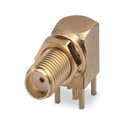 Phoenix Contact, jack SMA Connector, Solder Termination, Right Angle Body