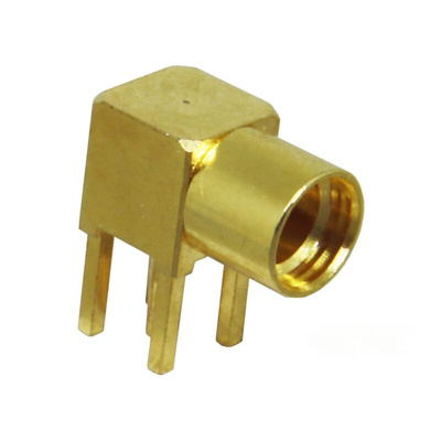 TE Connectivity, jack PCB Mount MMCX Connector, Through Hole Termination, Right Angle Body