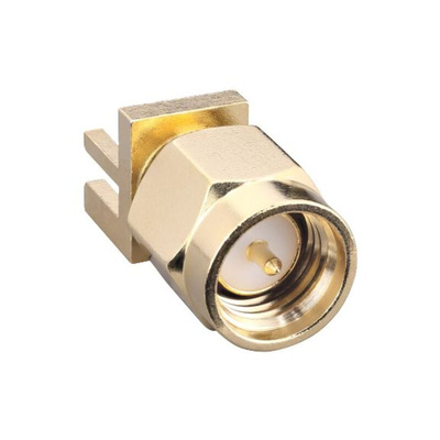 TE Connectivity, Plug PCB Mount SMA Connector, Solder Termination, Straight Body