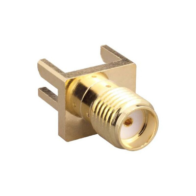 TE Connectivity, jack PCB Mount SMA Connector, Solder Termination, Straight Body