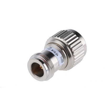 50Ω RF Attenuator Straight N Connector N Plug to N Socket 3dB, Operating Frequency 3GHz