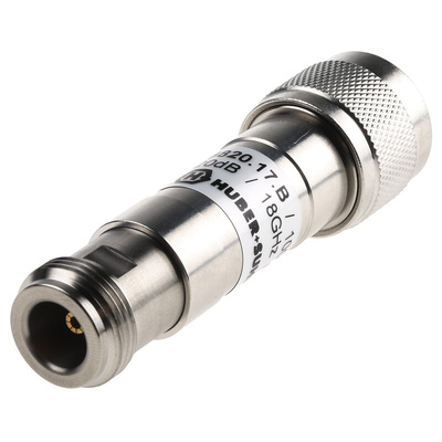 50Ω RF Attenuator N Connector N Plug to N Socket 1 dB, 20 dB, Operating Frequency 18GHz
