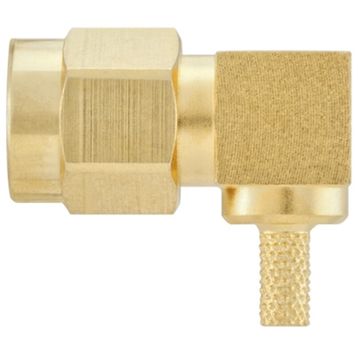 Rosenberger SMA Series, Plug Cable Mount SMA Connector, 50Ω, Crimp Termination, Right Angle Body