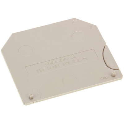 Weidmuller W Series End Cover for Use with DIN Rail Terminal Blocks, ATEX