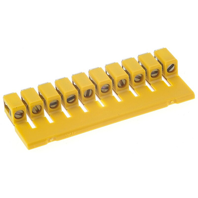Weidmuller WQV Series Jumper Bar for Use with DIN Rail Terminal Blocks, 32A