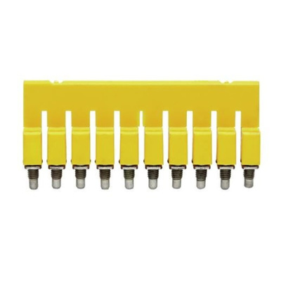 Weidmuller WQV Series Jumper Bar for Use with DIN Rail Terminal Blocks, 32A