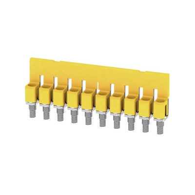 Weidmuller WQV Series Jumper Bar for Use with DIN Rail Terminal Blocks, 41A