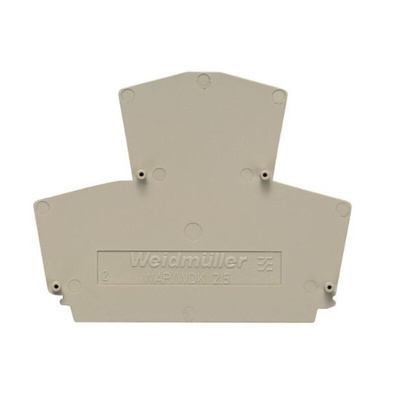 Weidmuller W Series End Cover for Use with DIN Rail Terminal Blocks