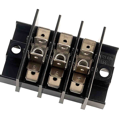 WECO Barrier Strip, 3 Contact, 11 Pitch, 6 Row, 25A, 400 V