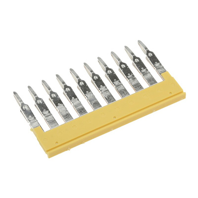 Weidmuller ZQV Series Jumper Bar for Use with DIN Rail Terminal Blocks, 24A