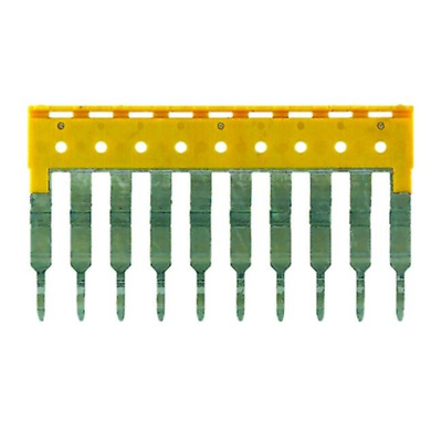 Weidmuller ZQV Series Jumper Bar for Use with DIN Rail Terminal Blocks, 24A