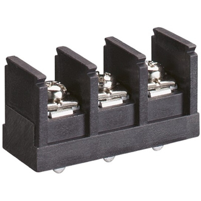 Osada Barrier Strip, 3 Contact, 9mm Pitch, 2 Row, 100A, 600 V, Female Gender, Solder Termination